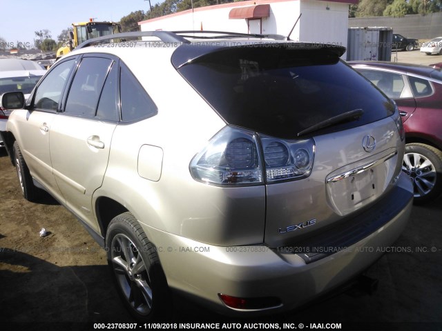 JTJHW31U060036006 - 2006 LEXUS RX 400 GOLD photo 3