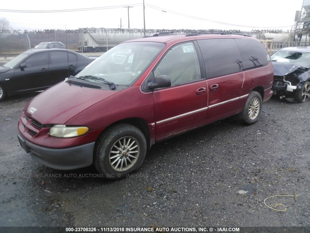 1C4GP54L4YB540981 - 2000 CHRYSLER TOWN & COUNTRY LXI RED photo 2