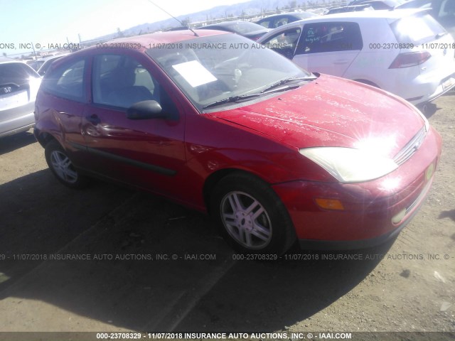 3FAFP3131YR157537 - 2000 FORD FOCUS ZX3 RED photo 1
