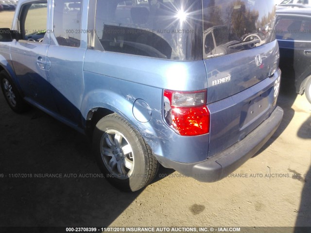 5J6YH28718L000828 - 2008 HONDA ELEMENT EX BLUE photo 6