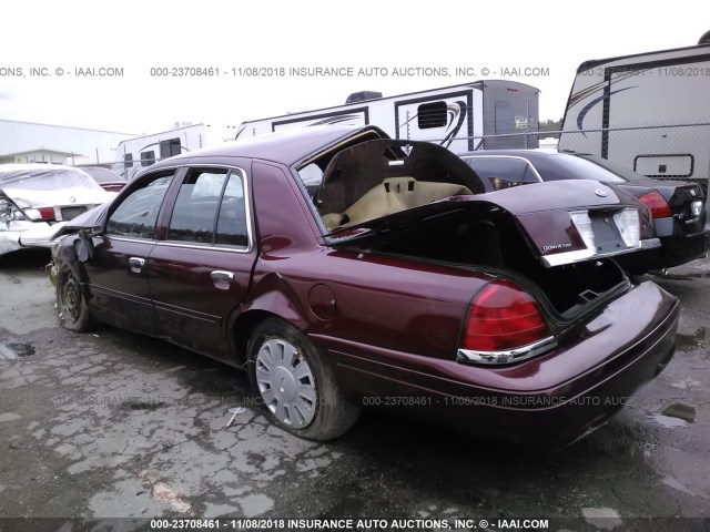 2FAFP71V68X125578 - 2008 FORD CROWN VICTORIA POLICE INTERCEPTOR BURGUNDY photo 3