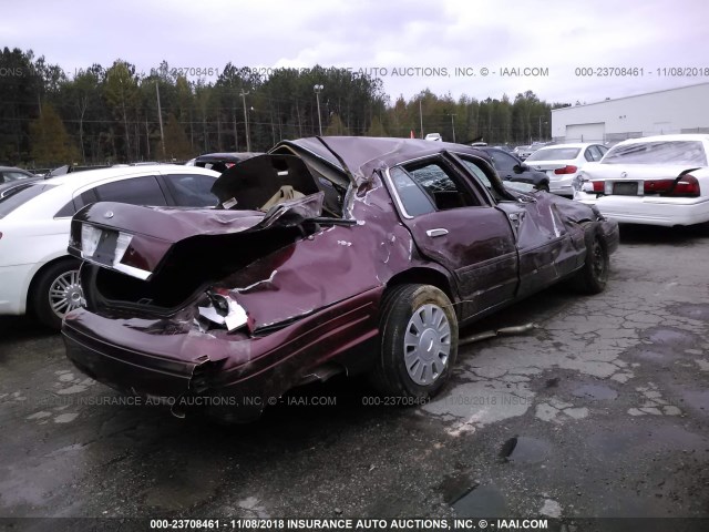 2FAFP71V68X125578 - 2008 FORD CROWN VICTORIA POLICE INTERCEPTOR BURGUNDY photo 4