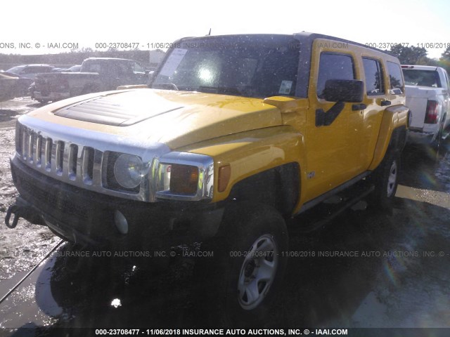 5GTDN13E078198423 - 2007 HUMMER H3 YELLOW photo 2