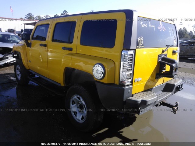 5GTDN13E078198423 - 2007 HUMMER H3 YELLOW photo 3