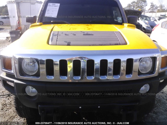 5GTDN13E078198423 - 2007 HUMMER H3 YELLOW photo 6