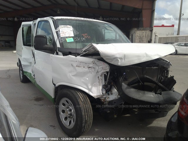 1GCSGAFX1E1112595 - 2014 CHEVROLET EXPRESS G1500  WHITE photo 1