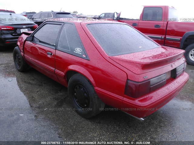 1FABP41E5KF119254 - 1989 FORD MUSTANG LX RED photo 3