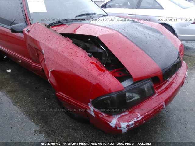 1FABP41E5KF119254 - 1989 FORD MUSTANG LX RED photo 6