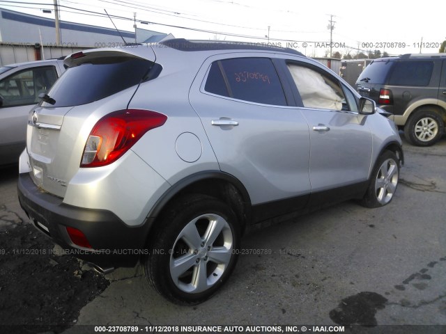 KL4CJESB1GB737528 - 2016 BUICK ENCORE GRAY photo 4