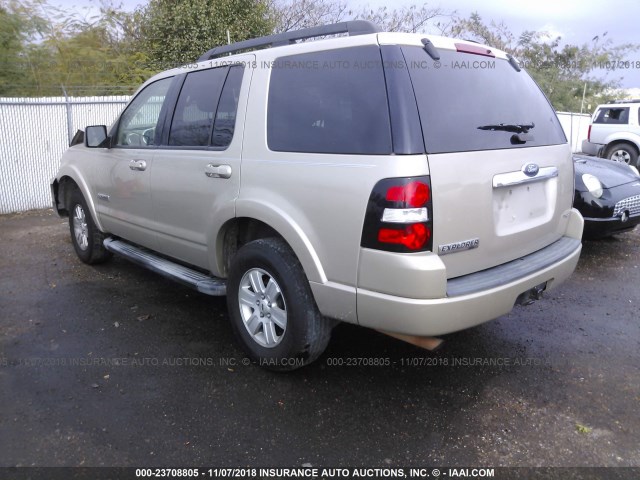 1FMEU63E87UB08594 - 2007 FORD EXPLORER XLT GOLD photo 3