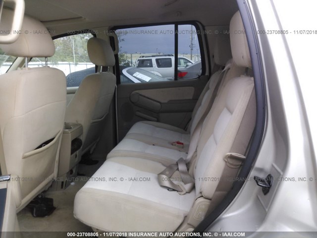 1FMEU63E87UB08594 - 2007 FORD EXPLORER XLT GOLD photo 8