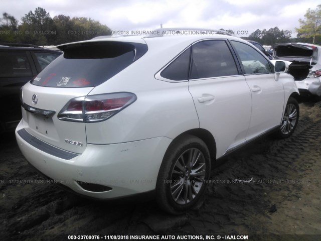 2T2BK1BA8DC203689 - 2013 LEXUS RX 350/BASE/F SPORT WHITE photo 4