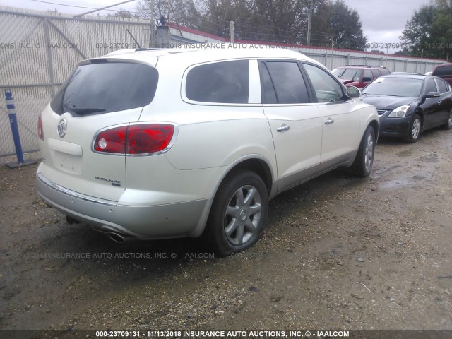 5GALRBED5AJ108623 - 2010 BUICK ENCLAVE CXL WHITE photo 4