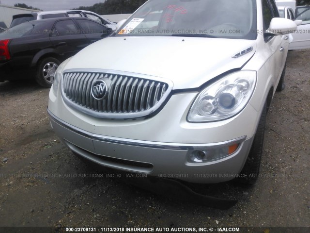 5GALRBED5AJ108623 - 2010 BUICK ENCLAVE CXL WHITE photo 6