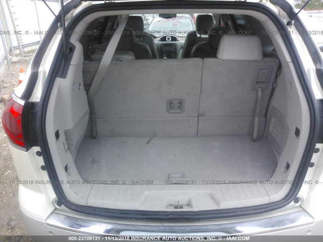 5GALRBED5AJ108623 - 2010 BUICK ENCLAVE CXL WHITE photo 8