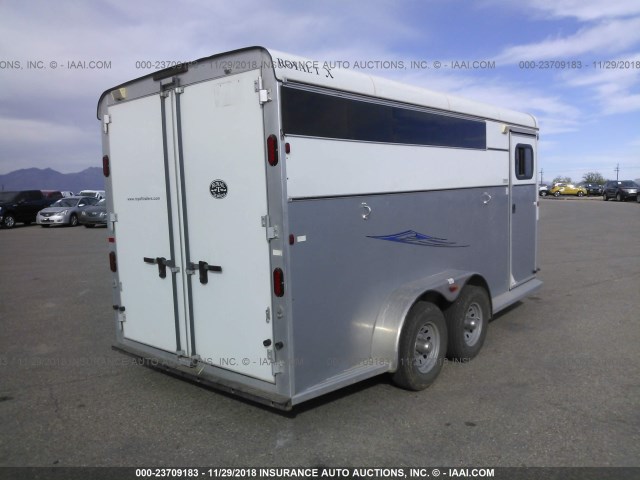 5PTBL1829F1021971 - 2015 SNAKE RIVER HORSE TRAILER  SILVER photo 4