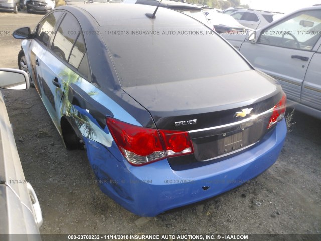 1G1PA5SG6E7373120 - 2014 CHEVROLET CRUZE LS BLUE photo 3