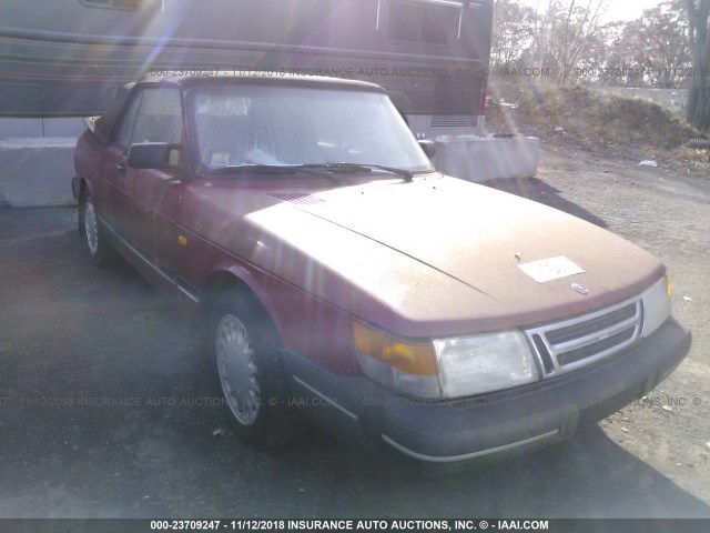 YS3AT76L4K7003461 - 1989 SAAB 900 RED photo 1