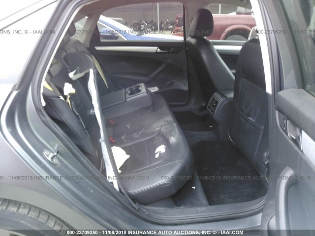 1VWBH7A34DC052803 - 2013 VOLKSWAGEN PASSAT SE GRAY photo 8