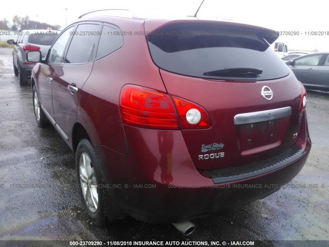 JN8AS5MT4CW280656 - 2012 NISSAN ROGUE S/SV MAROON photo 3