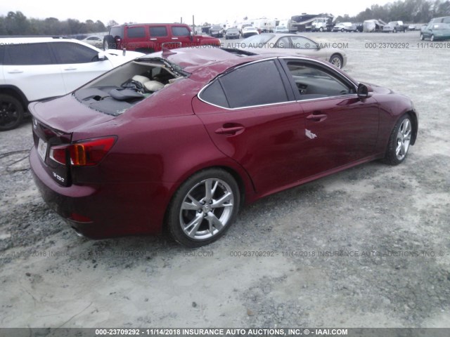 JTHBF5C26A5109616 - 2010 LEXUS IS 250 RED photo 4