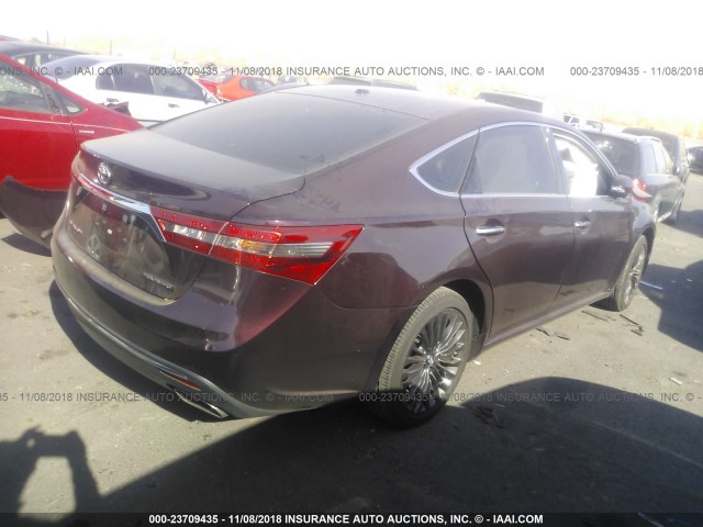 4T1BK1EB6JU287157 - 2018 TOYOTA AVALON XLE PLUS/PREMIUM/TOUR/LTD MAROON photo 4