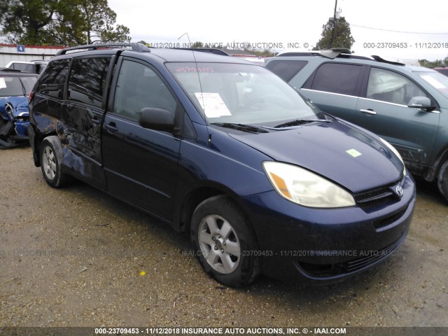 5TDZA23C14S105591 - 2004 TOYOTA SIENNA CE/LE Dark Blue photo 1