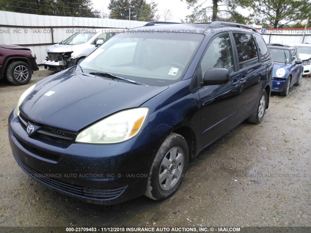 5TDZA23C14S105591 - 2004 TOYOTA SIENNA CE/LE Dark Blue photo 2