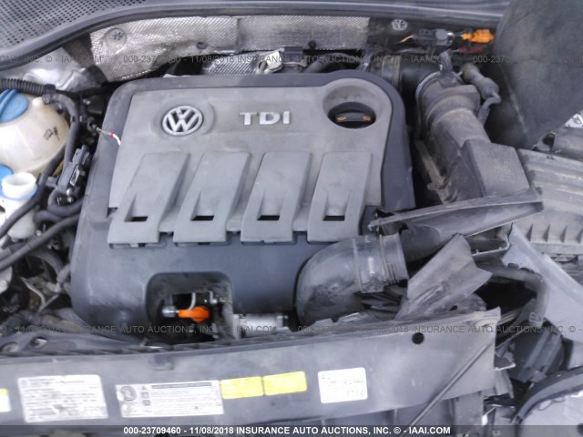 1VWBN7A32CC024585 - 2012 VOLKSWAGEN PASSAT SE SILVER photo 10