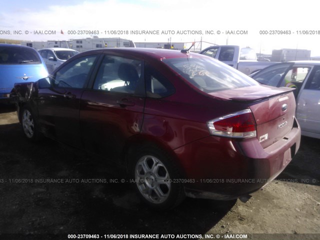 1FAHP36N59W229440 - 2009 FORD FOCUS SES RED photo 3