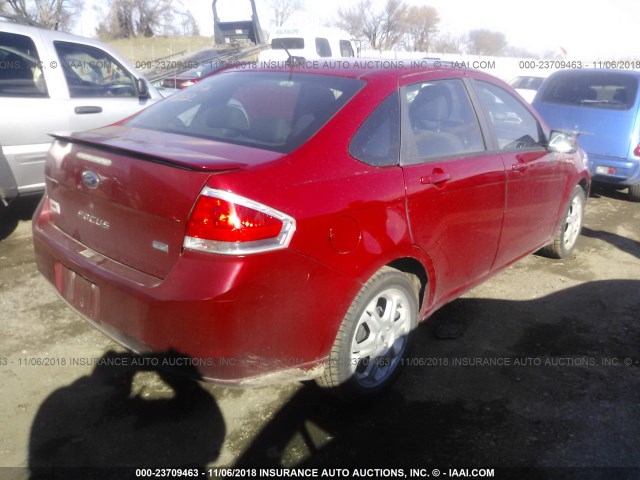 1FAHP36N59W229440 - 2009 FORD FOCUS SES RED photo 4