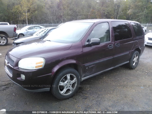 1GNDV23108D129841 - 2008 CHEVROLET UPLANDER LS MAROON photo 2