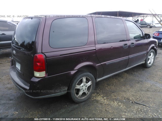 1GNDV23108D129841 - 2008 CHEVROLET UPLANDER LS MAROON photo 4