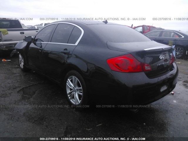 JN1CV6ARXDM765409 - 2013 INFINITI G37 BLACK photo 3