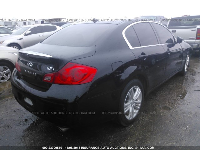 JN1CV6ARXDM765409 - 2013 INFINITI G37 BLACK photo 4