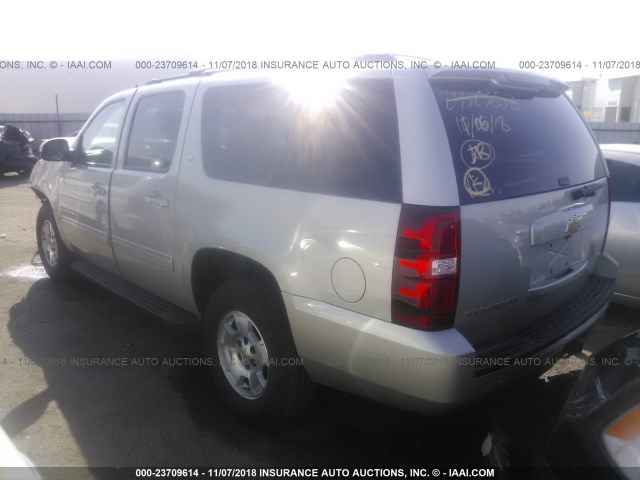 1GNSCJE04ER106086 - 2014 CHEVROLET SUBURBAN C1500 LT BEIGE photo 3