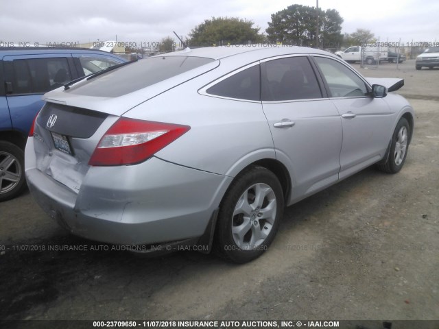 5J6TF2H5XAL009161 - 2010 HONDA ACCORD CROSSTOUR EXL SILVER photo 4