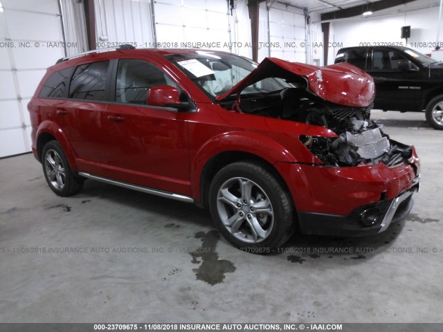 3C4PDDGG4HT513943 - 2017 DODGE JOURNEY CROSSROAD RED photo 1