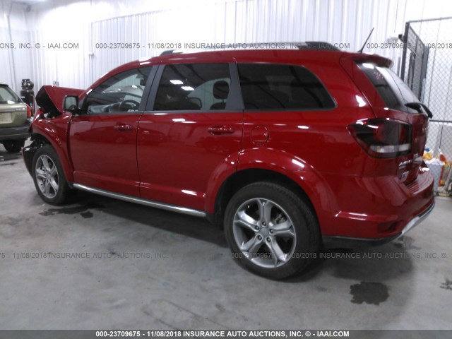 3C4PDDGG4HT513943 - 2017 DODGE JOURNEY CROSSROAD RED photo 3