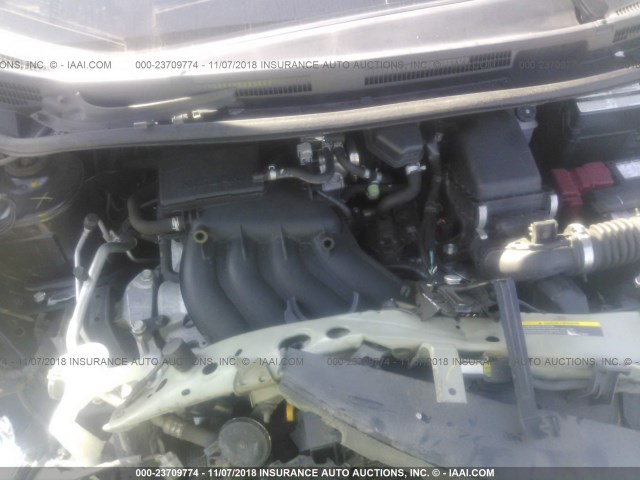 3N1CE2CP0EL377038 - 2014 NISSAN VERSA NOTE S/S PLUS/SV/SL BLACK photo 10