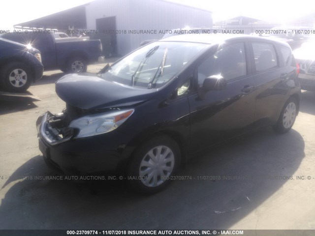 3N1CE2CP0EL377038 - 2014 NISSAN VERSA NOTE S/S PLUS/SV/SL BLACK photo 2
