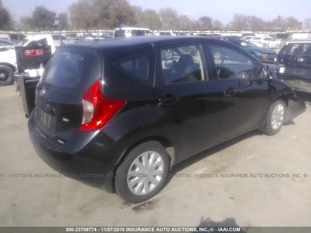 3N1CE2CP0EL377038 - 2014 NISSAN VERSA NOTE S/S PLUS/SV/SL BLACK photo 4