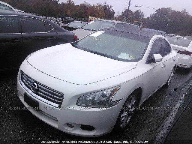 1N4AA5APXCC825448 - 2012 NISSAN MAXIMA S/SV WHITE photo 2