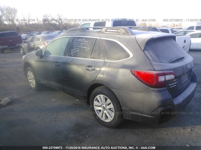 4S4BSAFC7J3358394 - 2018 SUBARU OUTBACK 2.5I PREMIUM GRAY photo 3