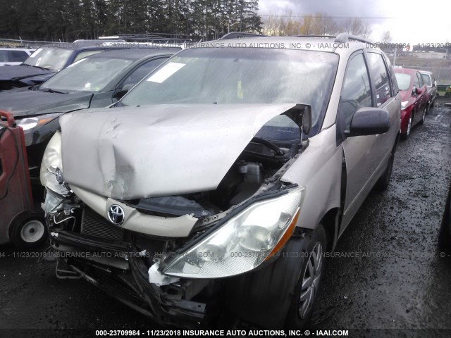 5TDZA23C36S533231 - 2006 TOYOTA SIENNA CE/LE BEIGE photo 2