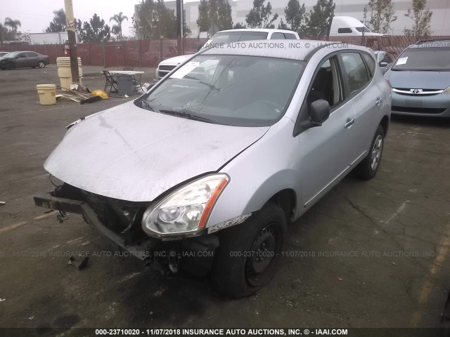 JN8AS5MTXBW574593 - 2011 NISSAN ROGUE S/SV/KROM SILVER photo 2
