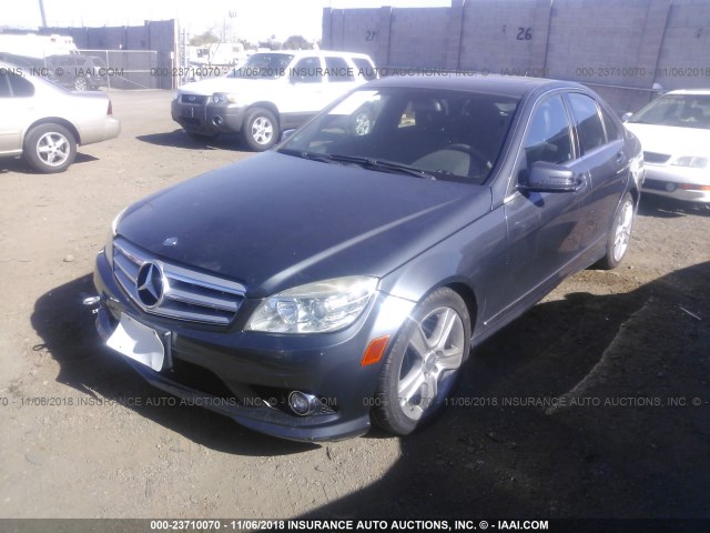 WDDGF5EB6AR122000 - 2010 MERCEDES-BENZ C GRAY photo 2