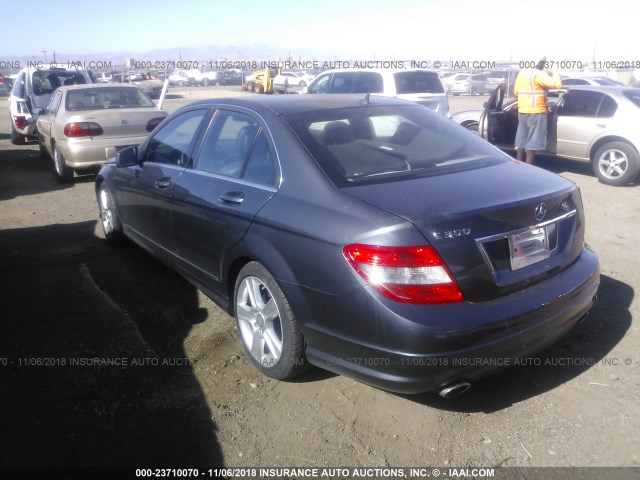 WDDGF5EB6AR122000 - 2010 MERCEDES-BENZ C GRAY photo 3