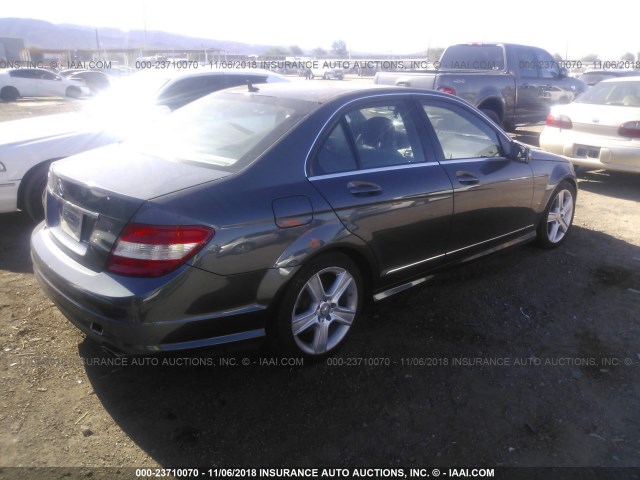 WDDGF5EB6AR122000 - 2010 MERCEDES-BENZ C GRAY photo 4