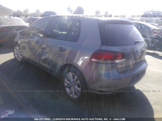 WVWDB7AJ7EW007205 - 2014 VOLKSWAGEN GOLF 灰色 照片 3